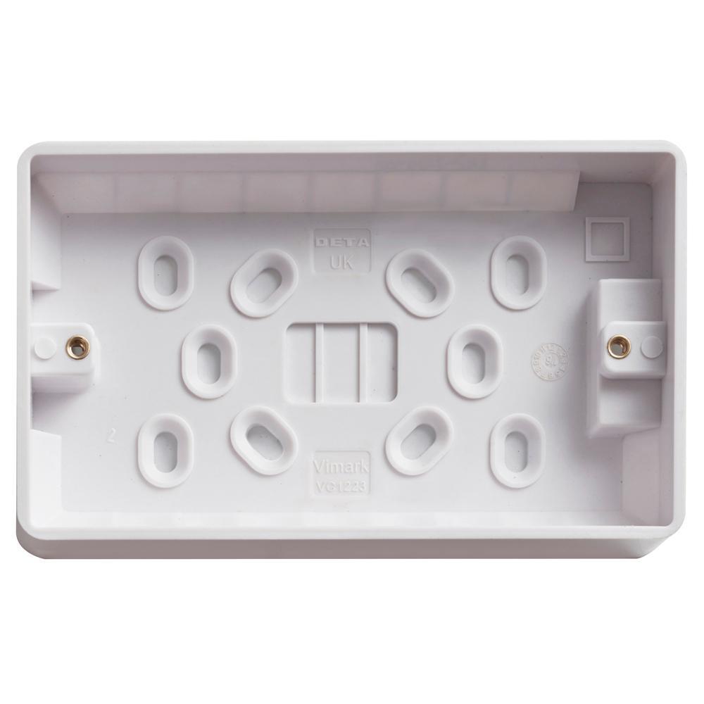 Deta Vimark Curve 2 Gang 25mm Pattress Box - VC1223