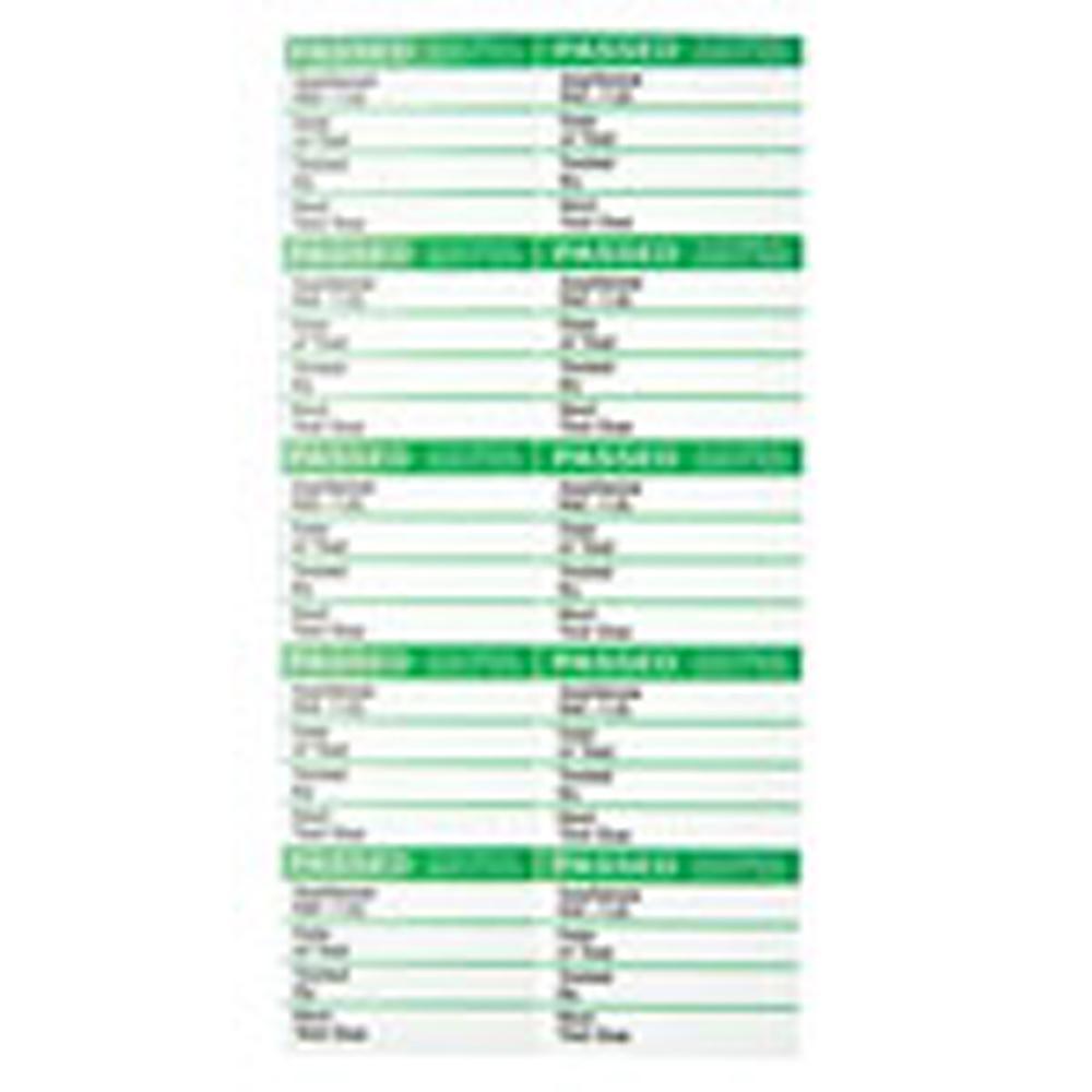 Industrial Signs IS2650SA Self Adhesive Write On Vinyl - Pass Test Labels - Large