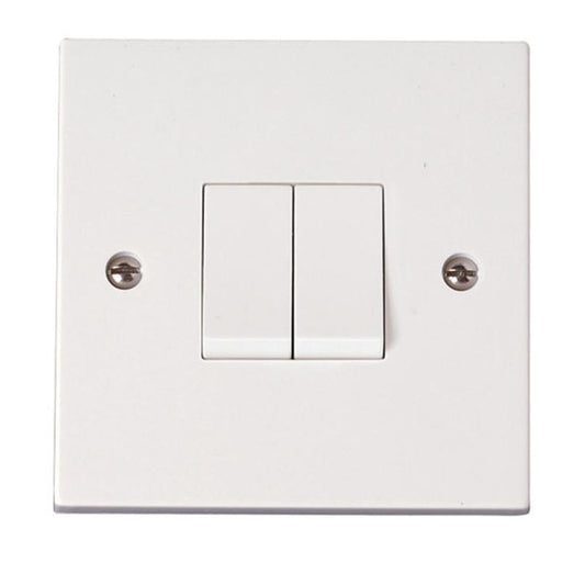 Click Polar 10AX 2 Gang 2 Way Plate Switch
