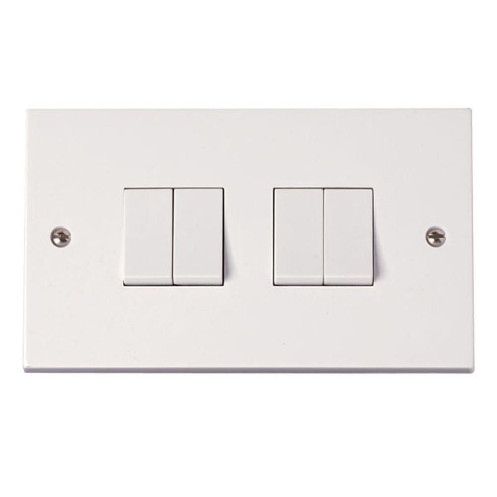 Click Polar 10AX 4 Gang 2 Way Plate Switch