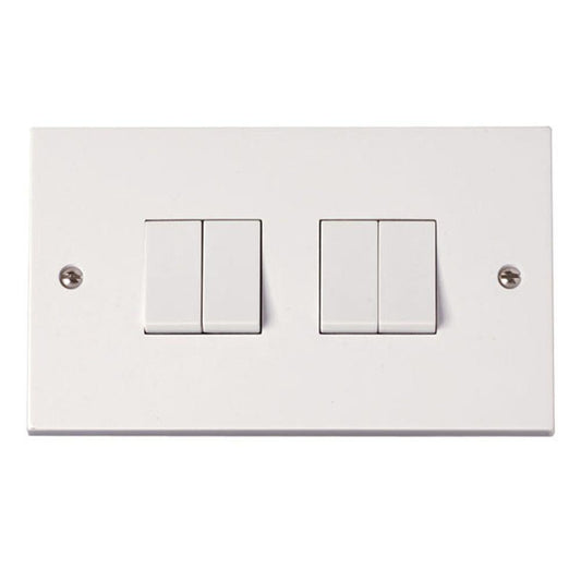 Click Polar 10AX 4 Gang 2 Way Plate Switch