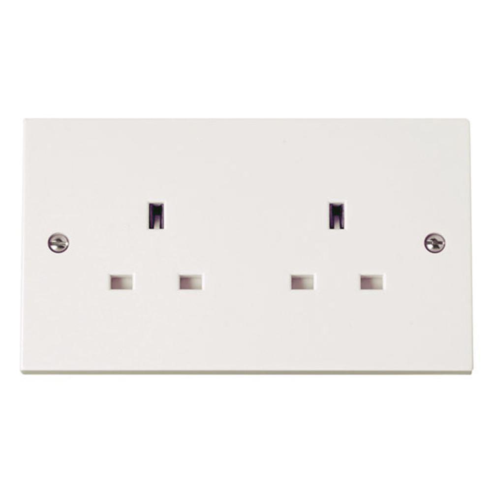 Click Polar 13A 2 Gang Unswitched Socket