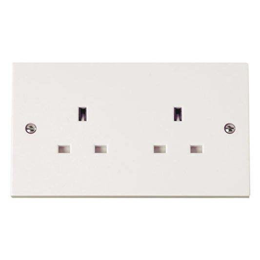 Click Polar 13A 2 Gang Unswitched Socket