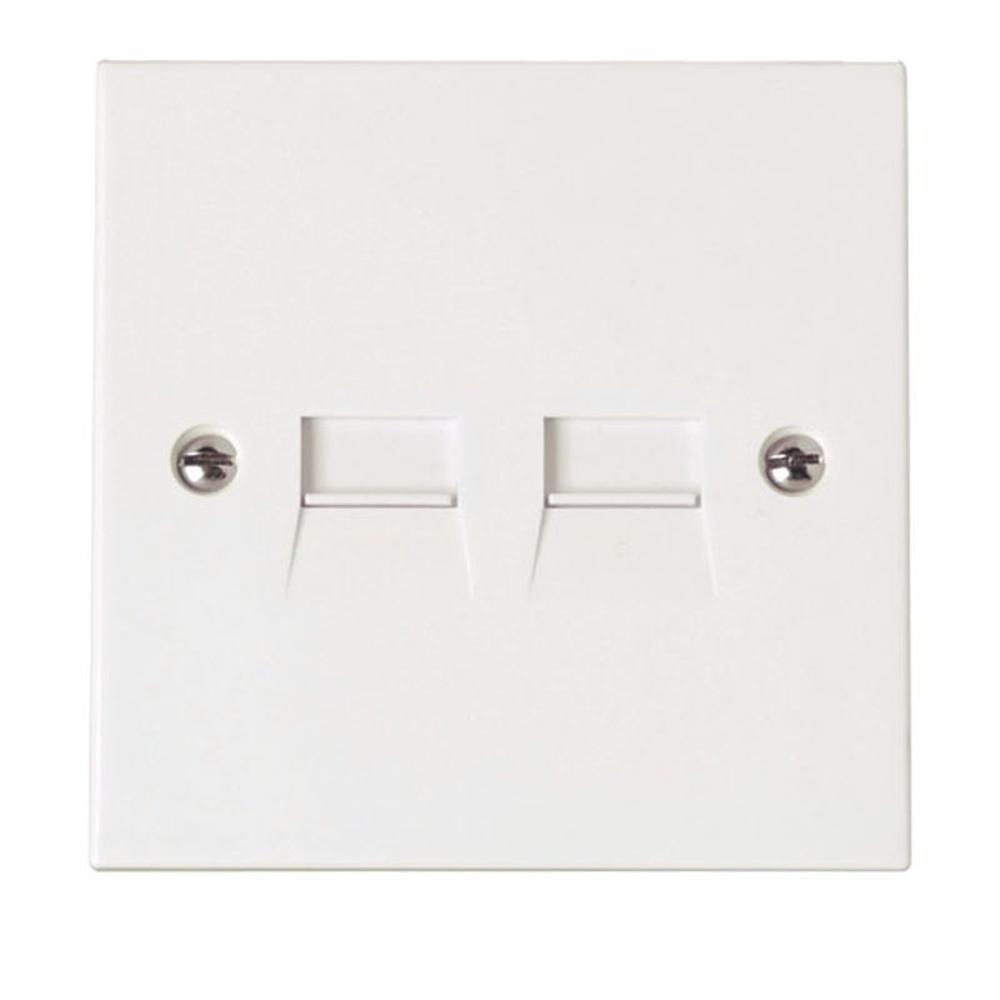 Click Polar Twin Telephone Outlet - Master - Urea