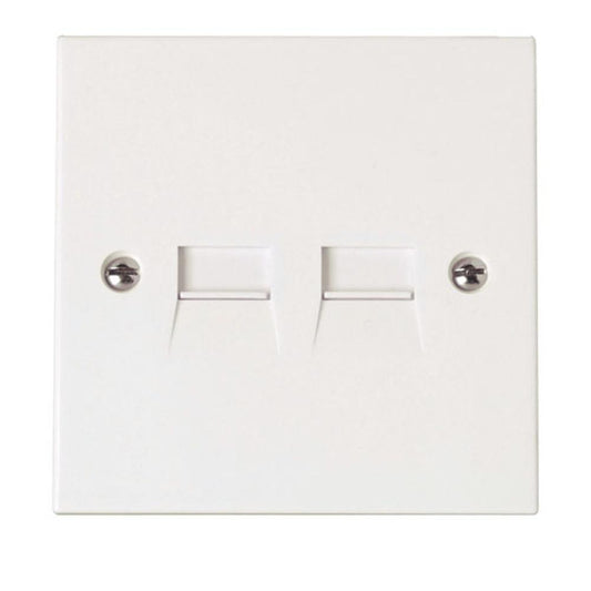 Click Polar Twin Telephone Outlet - Master - Urea