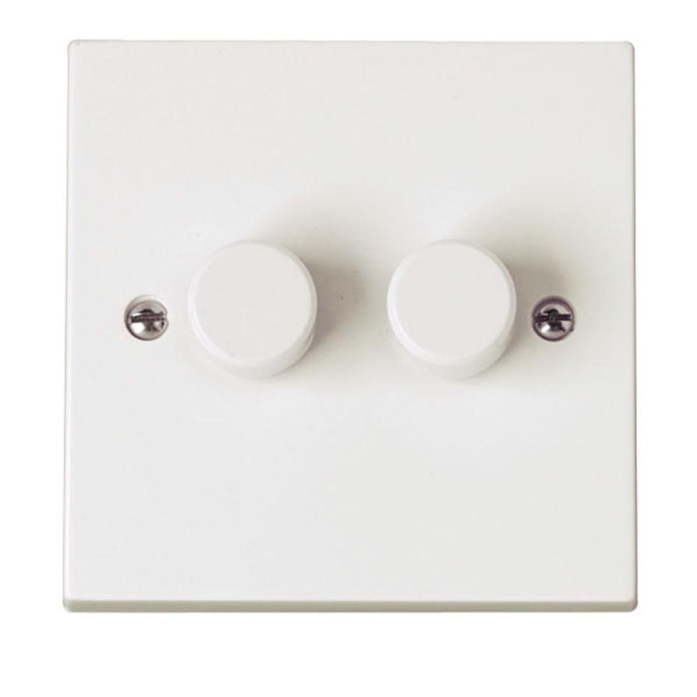 Click Polar 2 Gang 2 Way 250VA Dimmer Switch