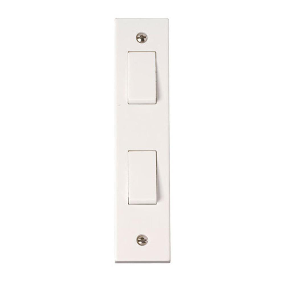 Click Polar 10AX 2 Gang 2 Way Architrave Switch