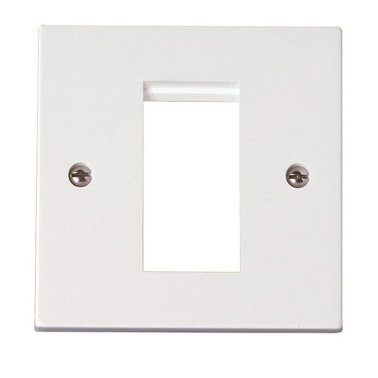 Click Polar 1 Gang New Media Unfurnished Plate - 1 Aperture