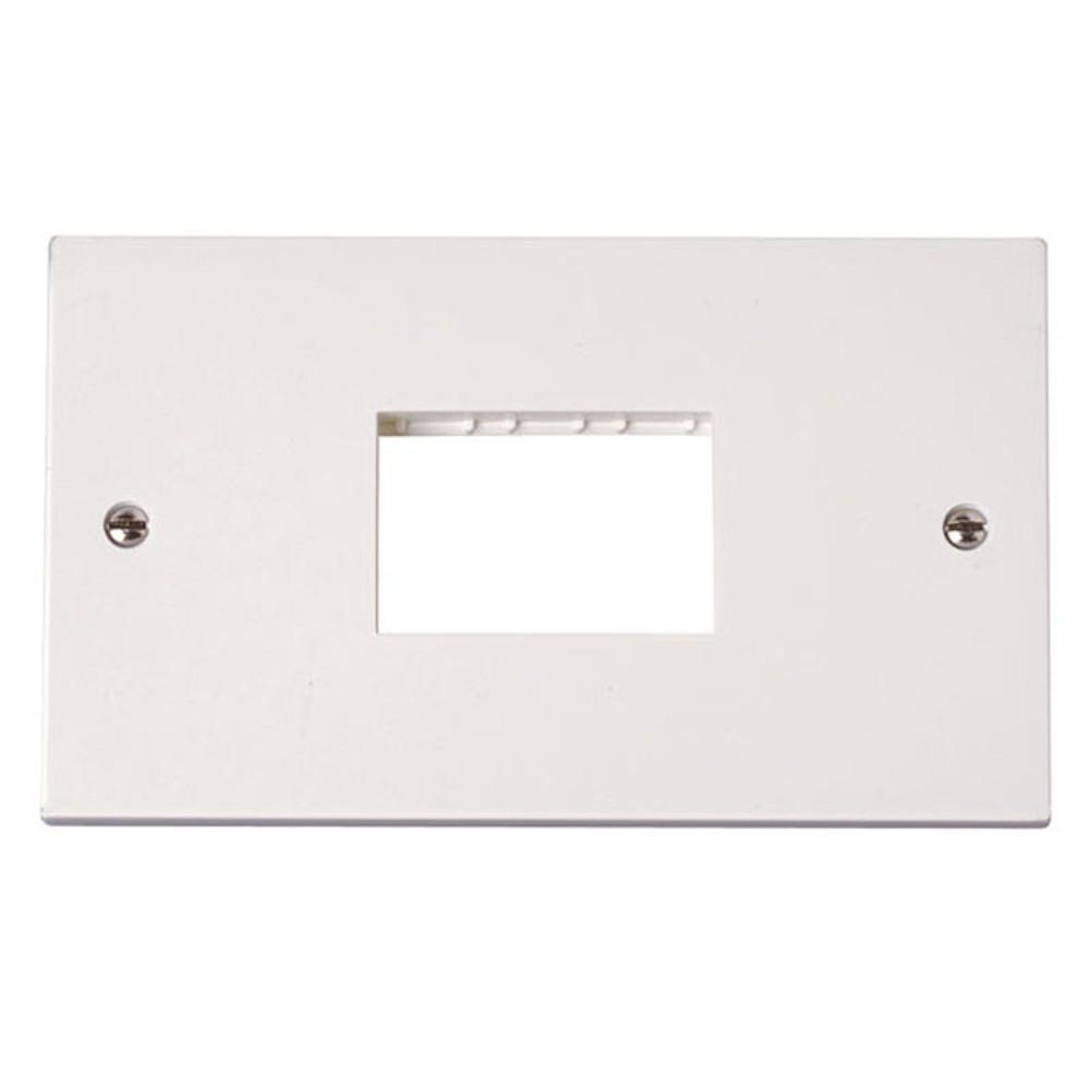 Click Polar 2 Gang Minigrid Unfurnished Plate - 3 Apertures