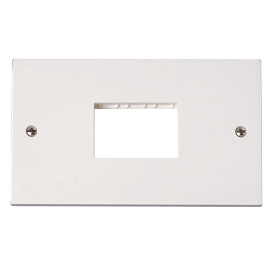 Click Polar 2 Gang Minigrid Unfurnished Plate - 3 Apertures