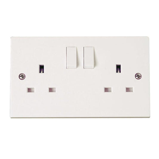 Click Polar 13A 2 Gang Switched Socket