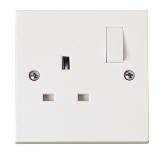 Click Polar 13A 1 Gang Dp Switched Socket with Twin Earth Terminals