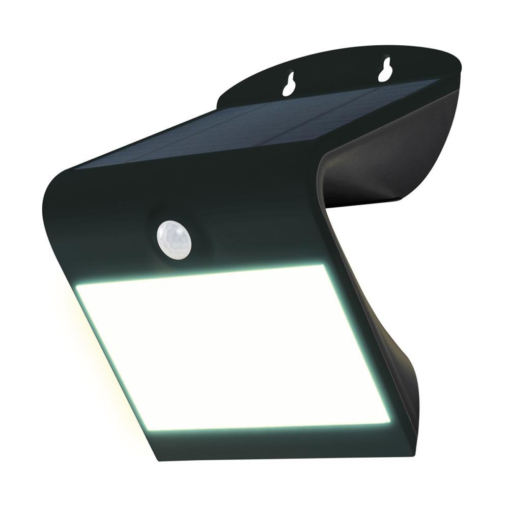 Luceco LEXS40B40 3.2W Solar Guardian Wall Light with PIR - Black