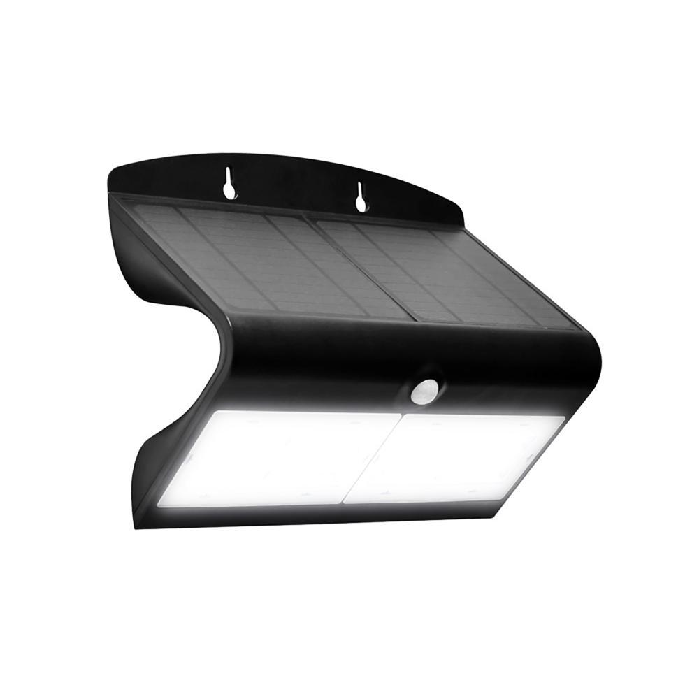 Luceco LEXS80B40 6.8W Solar Guardian Wall Light with PIR - Black