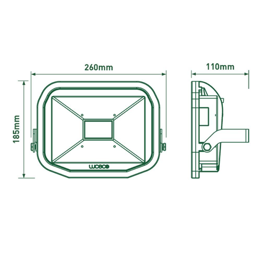Slimline Guardian 38W Neutral White LED Floodlight - LFS30B150