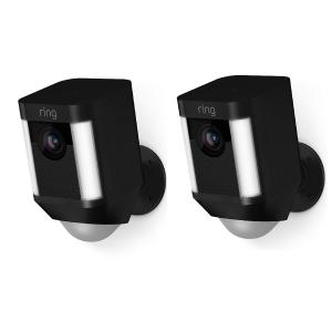 2 x Ring Spotlight Cam Smart Security Camera - Black Bundle