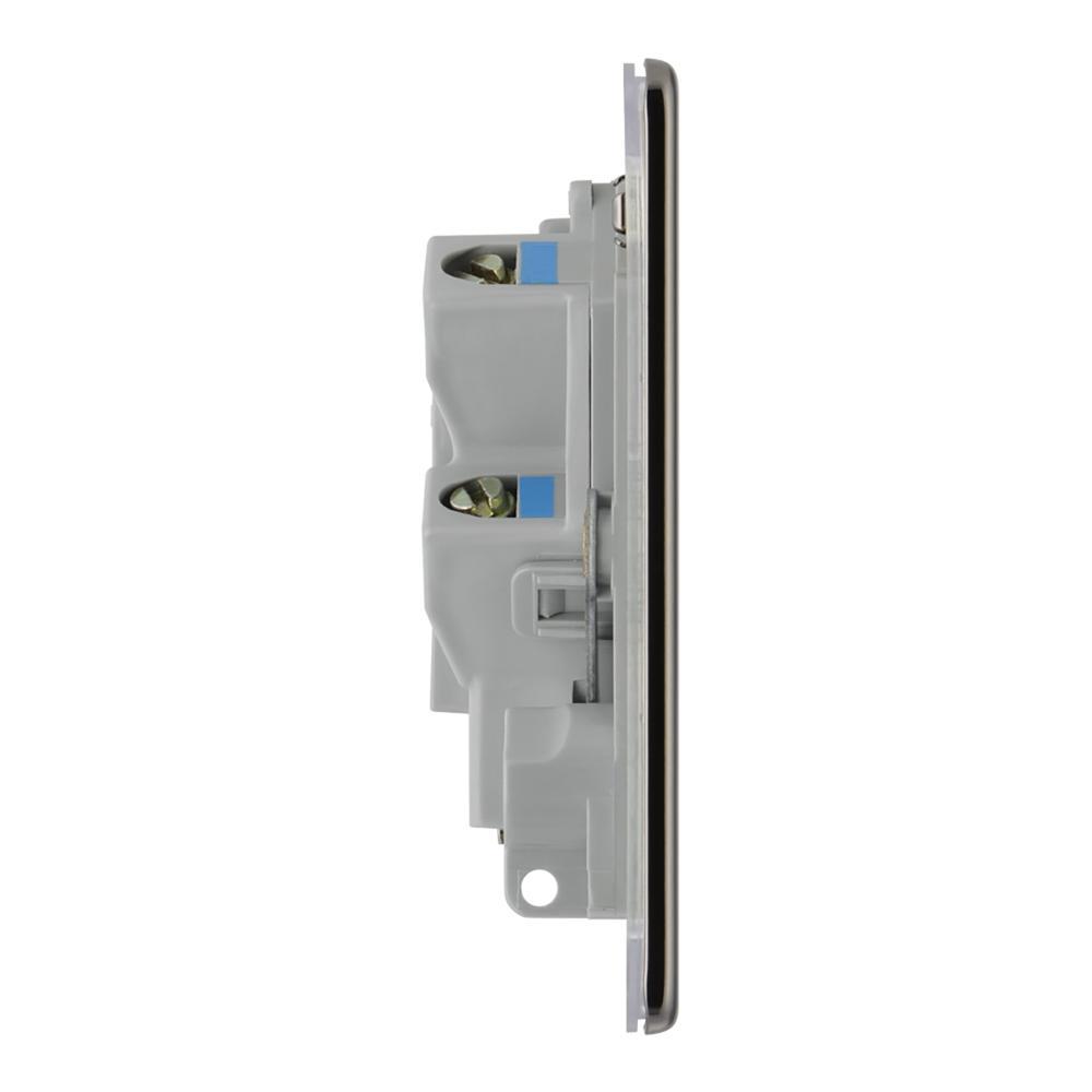 BG FBN54 13A Fused Connection Unit Unswitched - Screwless Flatplate - Black Nickel