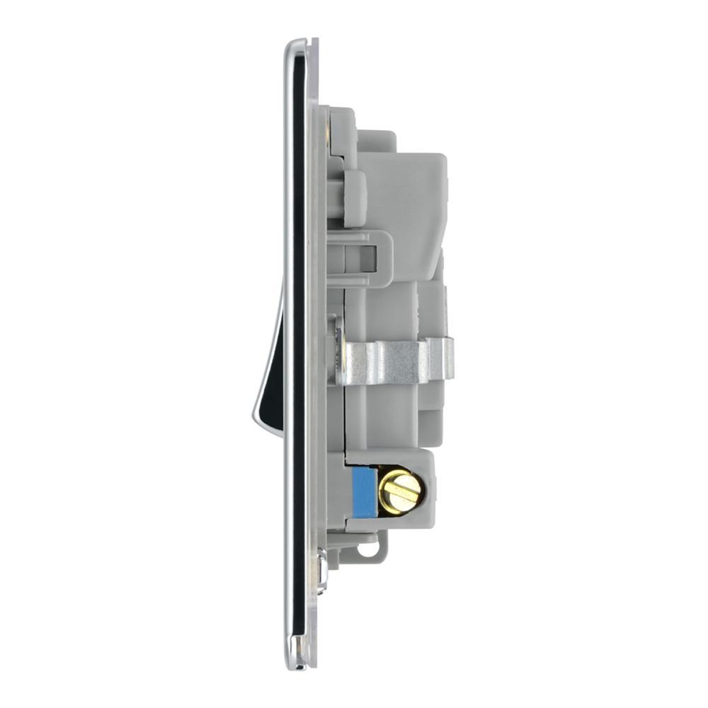 BG FPC50 13A Fused Connection Unit Switched - Screwless Flatplate - Polished Chrome
