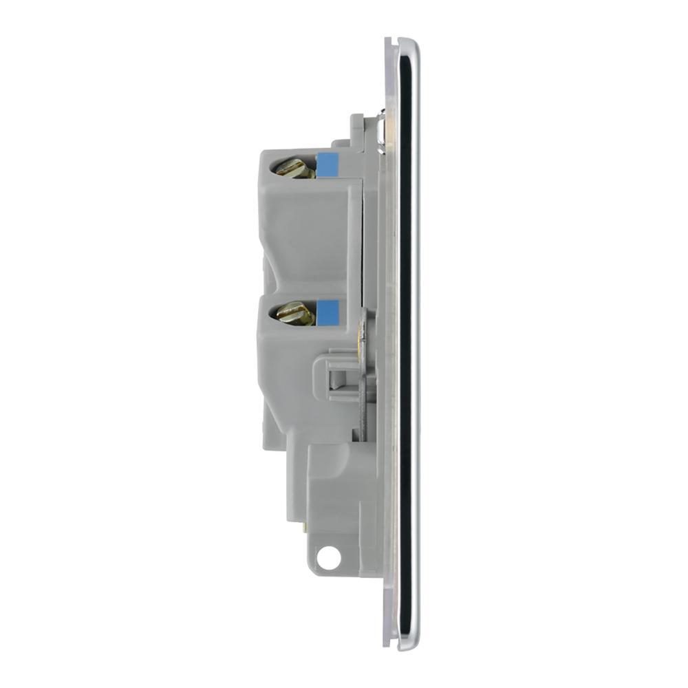 BG FPC54 13A Fused Connection Unit Unswitched - Screwless Flatplate - Polished Chrome