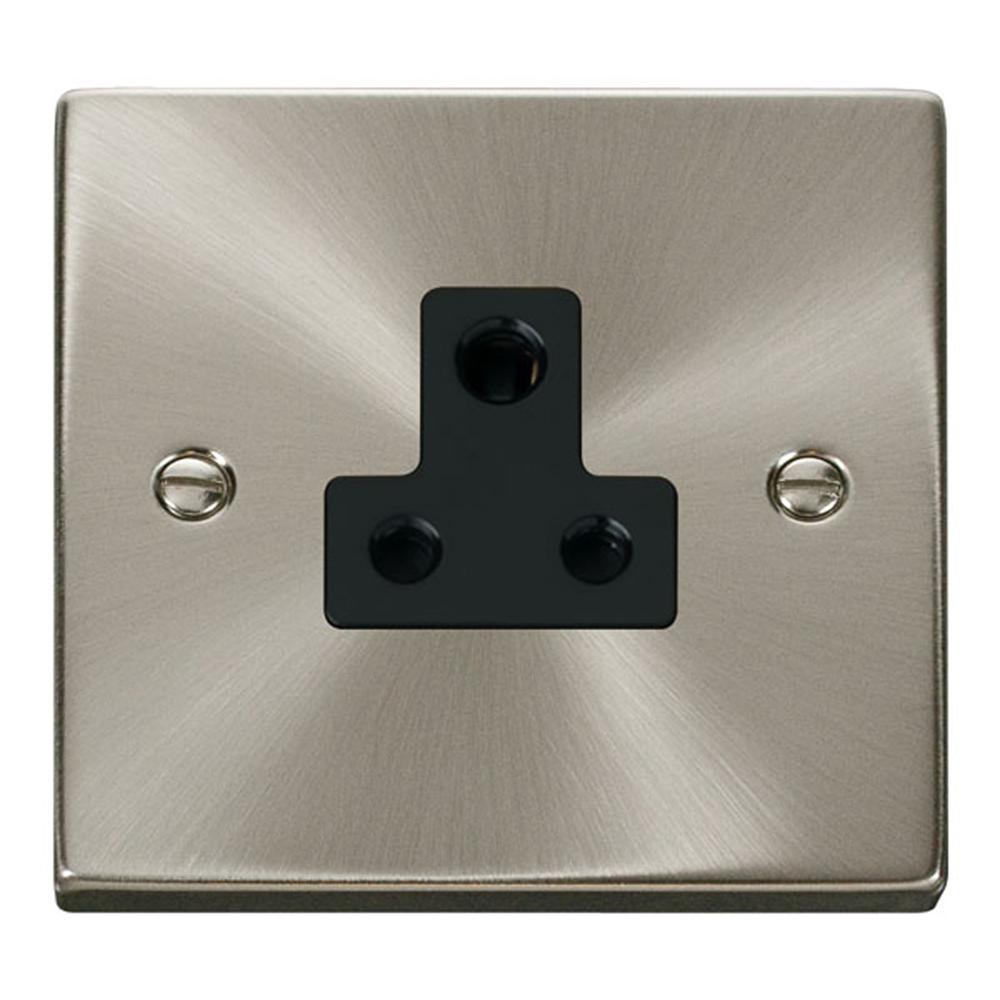 SCOLMORE Deco VPSC038BK 5A Round Pin Socket - Black