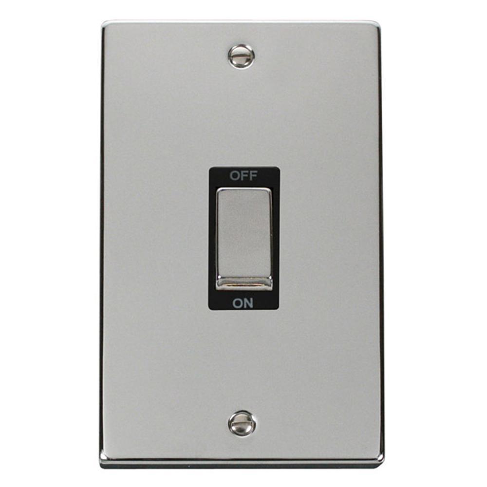 SCOLMORE Deco VPCH502BK 45A Ingot 2 Gang DP Switch - Black