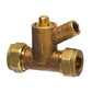 Compression Coupler with Drain Tap 15mm