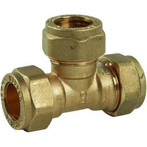 Equal Tee Compression DZR 28 mm