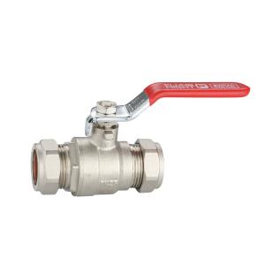 PlumbRight 22mm Lever Ball Valve Cxc Red Handle