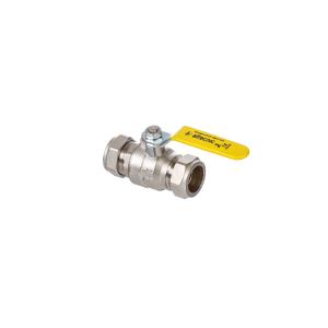 Altecnic Intaball 28 mm Compression Ballvalve Yellow Lever (Gas) AI-331128