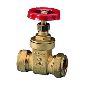 Brass Light Pattern Gate Valve 28mm