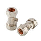 PlumbRight Straight Isolating Valve 15mm Chrome