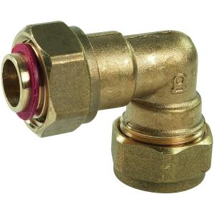 Compression Swivel Bent Tap Connector 19 x 22 mm