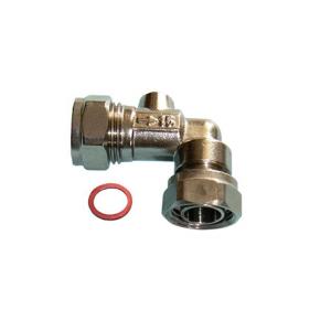 Angled Service Valve Chrome 15mm x 1/2in