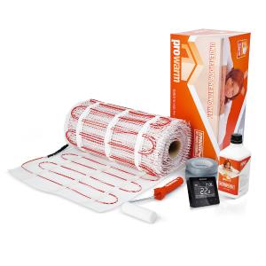 Prowarm Electric Ufh Mat 2.5m2 Kit (Wifi Thermostat Black)