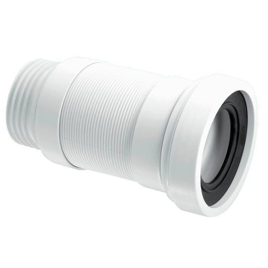McAlpine Short Flexible WC Connector to Suit 110mm Soil Pipe WC-F18R