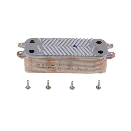 Glow-worm 0020014403 Plate Heat Ex Chan Ger (20 Plts) U/Com 38CXI F/Com 35CX