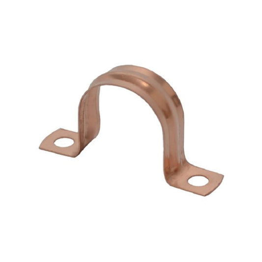 4TRADE 15mm Copper Saddle Clips (Pack of 10)