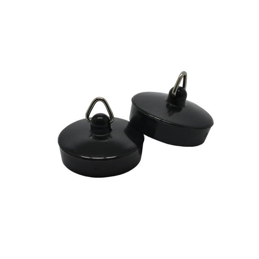 4TRADE 1-1/2in Black Basin Plug (Pack of 2)