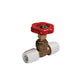 Hep2O Push-Fit Gate Hot and Cold Valve White 15mm HX35/15W