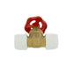 Hep2O Push-Fit Gate Hot and Cold Valve White 15mm HX35/15W