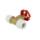 Hep2O Push-Fit Gate Hot and Cold Valve White 15mm HX35/15W