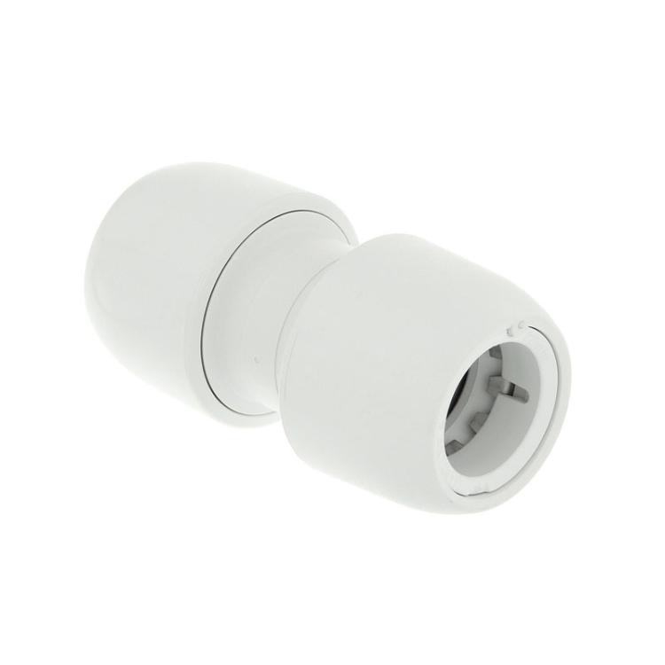 Hep2O Push-Fit Straight White Coupling Connector 28mm - HD1/28W