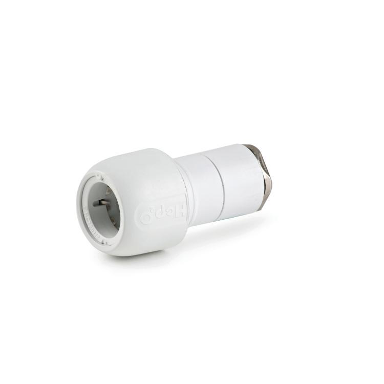 Hep2O Push-Fit Socket Reducer White 28mm x 22mm - HD2/28W