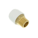 Hep2O Push-Fit Brass Male Adaptor White 1/2" x 15mm - HX29/15W
