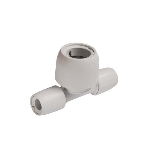 Hep2O Double End Reduced Tee White 22mm x 10mm - HD18A/22W