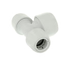 Hep2O Double End Reduced Tee White 10mm x 10mm x 15mm - HD18/15W