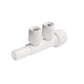 Hep2O Two Port Manifold Push Fit Closed Spigot White 22 x 15mm - HX88/22W