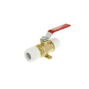 Hep2O Push-Fit Plated Brass Ball Valve 22mm x 22mm HX22/22W