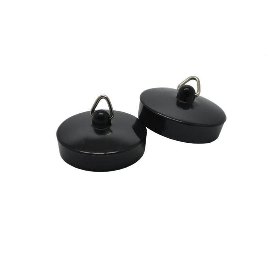 4Trade 1 3/4 In Black Bath Plug Pack Of 2 10066624