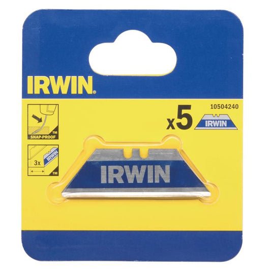 Irwin Bi-Metal Blue Trapezoid Knife Blades (Pack of 5)